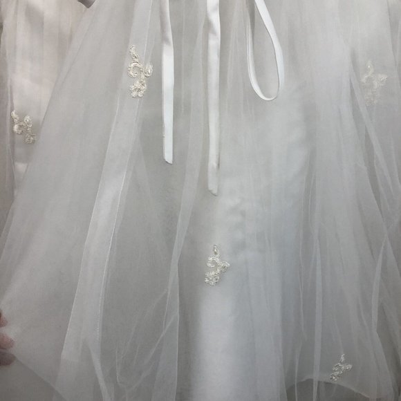 Strapless Ruched Mermaid Tulle Wedding Dress Custom Embroidery Beading WG3791 - Picture 12 of 12